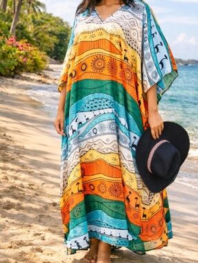 Caftan Dress African Symbols